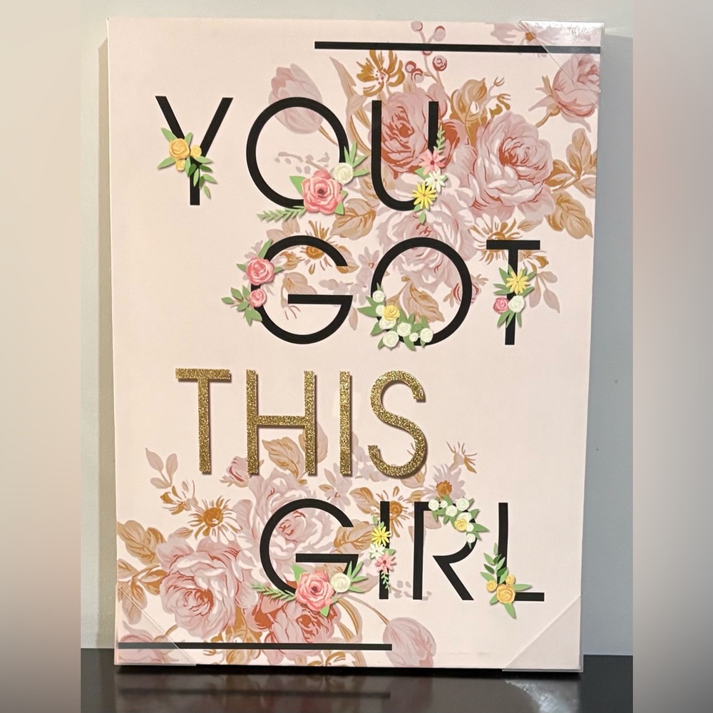 Floral Motivational Wall Decor Hook